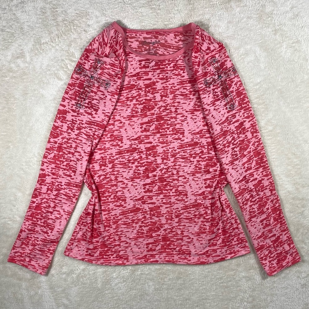 Y2k Pink Wrangler Mesh Longsleeve